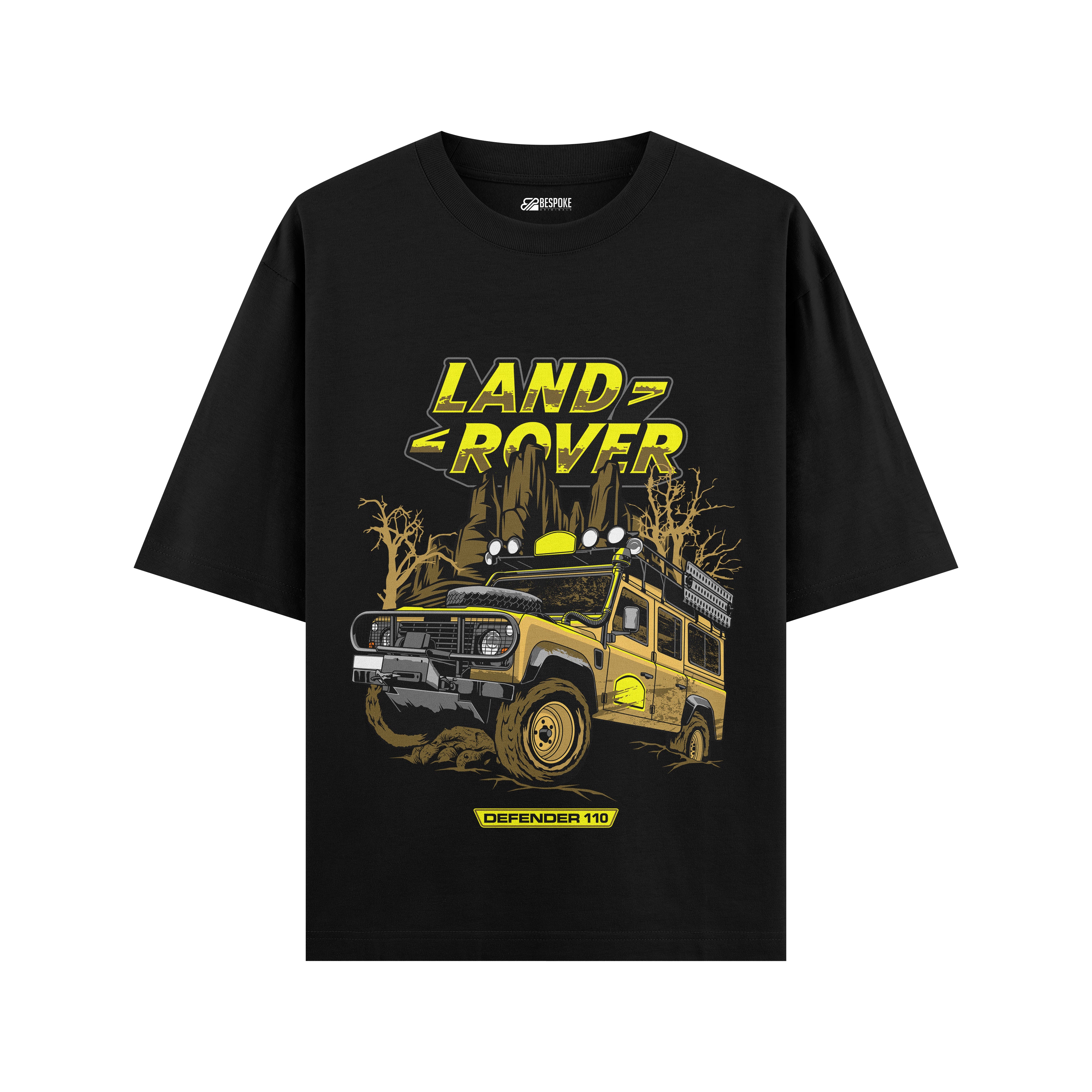 Land Rover Defender Oversized Graphic T-Shirt – Black | Adventure Streetwear Tee