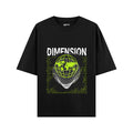 Dimension Oversized Graphic T-Shirt – Black | Futuristic Streetwear Tee