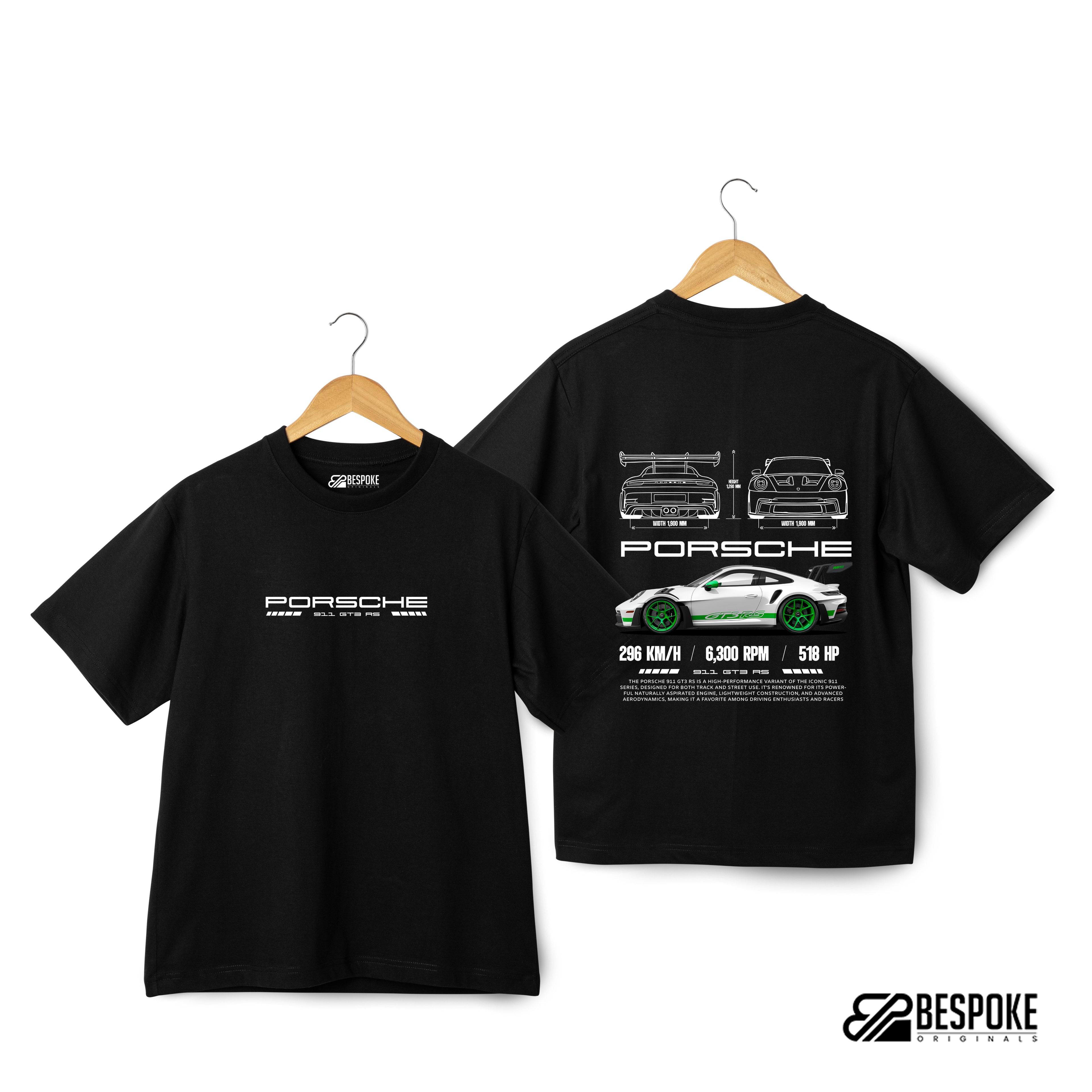 Porsche Sports Car Oversized T-Shirt – Premium Graphic Tees for Car Lovers | Bespoke Originals